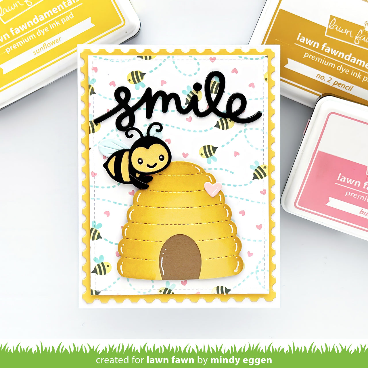 Bee Happy Background Stencils