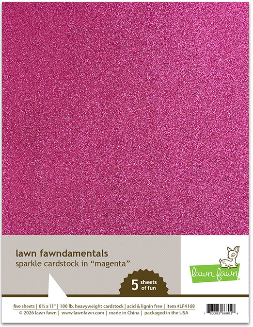 8.5 x 11 Sparkle Cardstock - Magenta