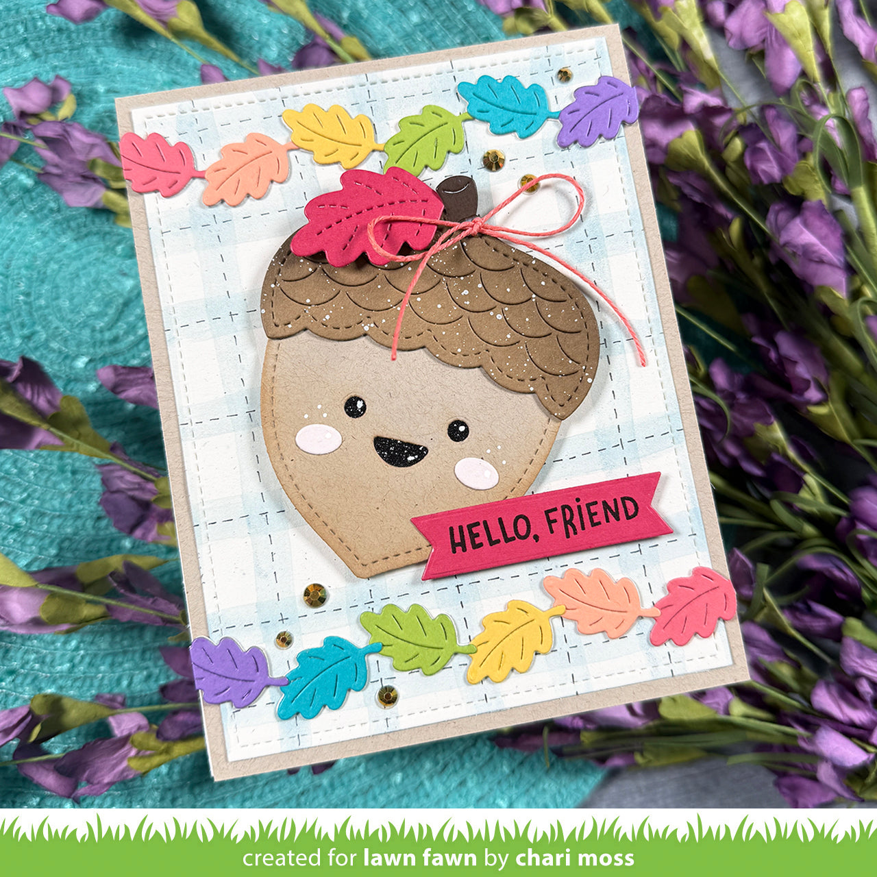 Outside In Stitched Acorn Lawn Cuts