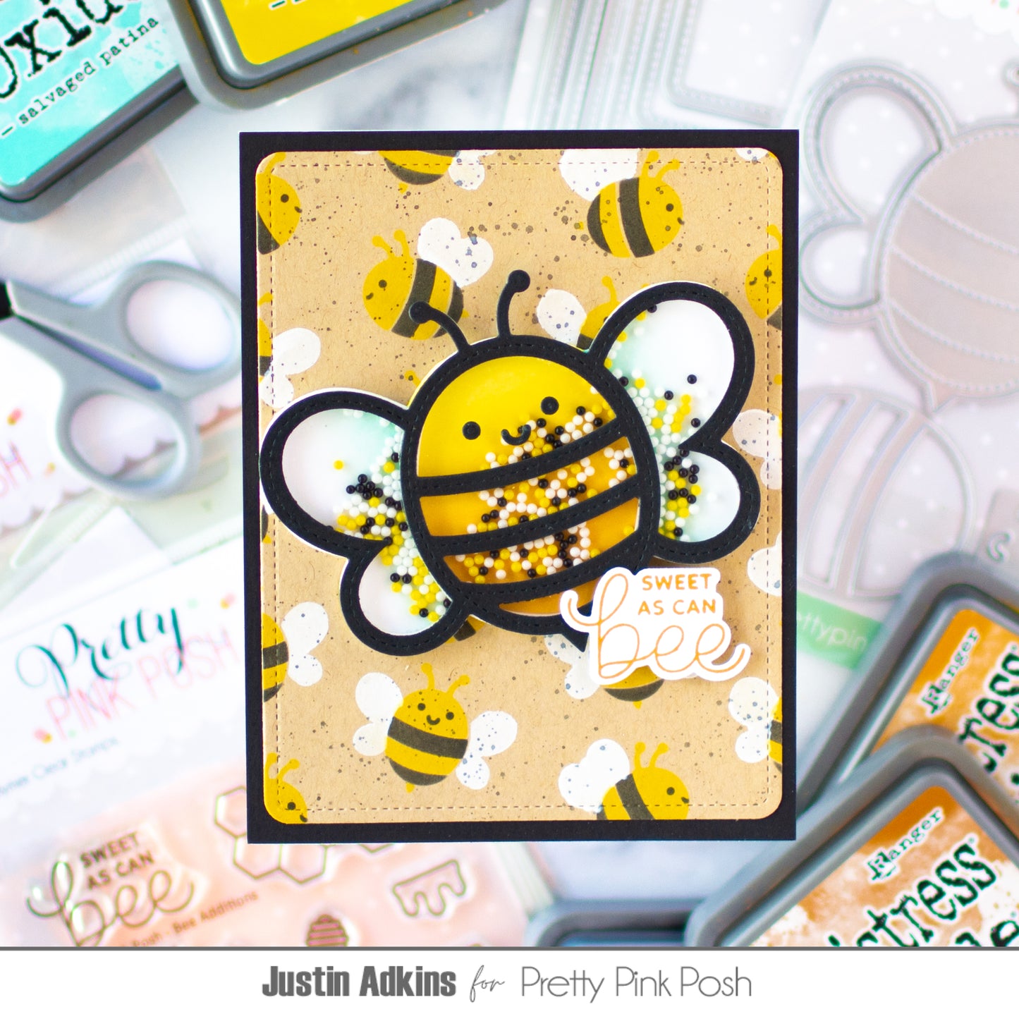 Layered Bees Stencil