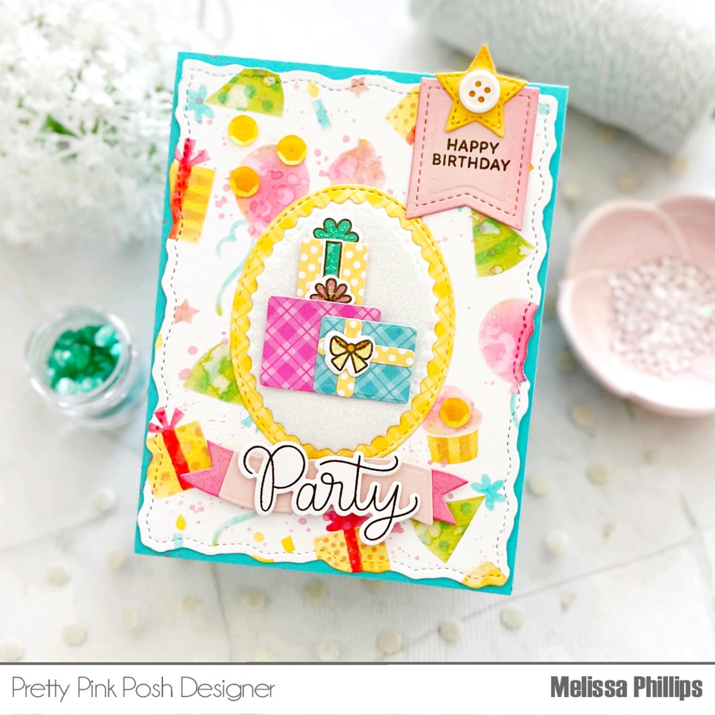 Layered Birthday Wreath Stencils