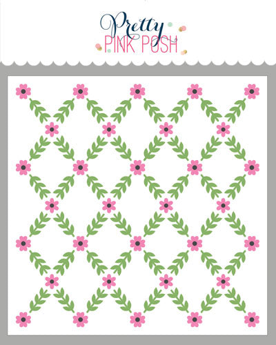 Layered Floral Vines Stencils