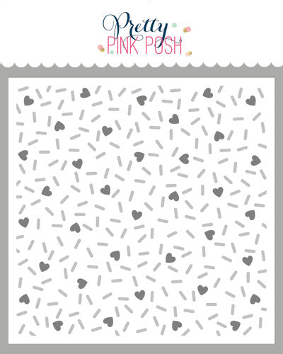 Layered Heart Sprinkles Stencils