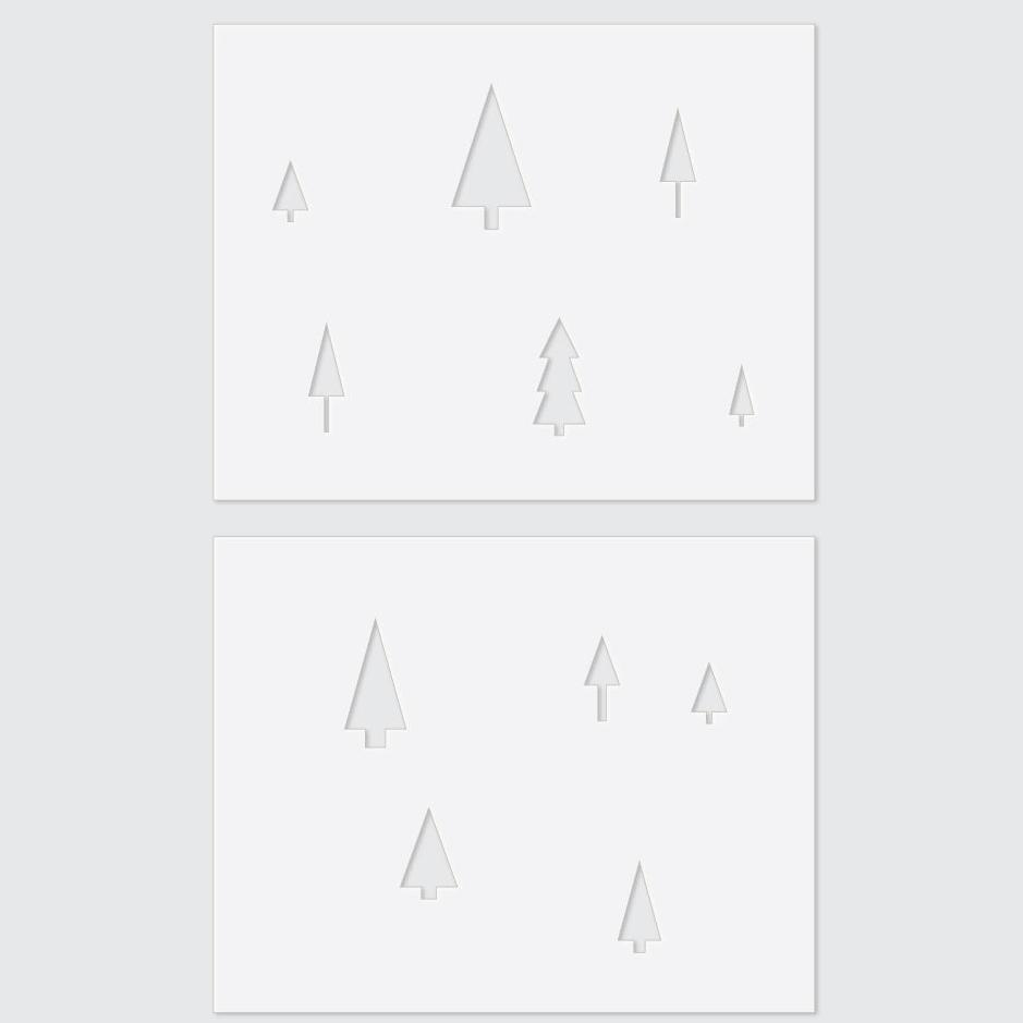 Merry Trees Stencil Pack