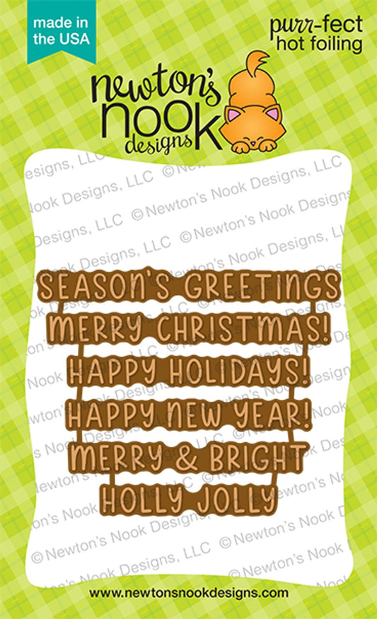 Holiday Greetings Hot Foil Plates