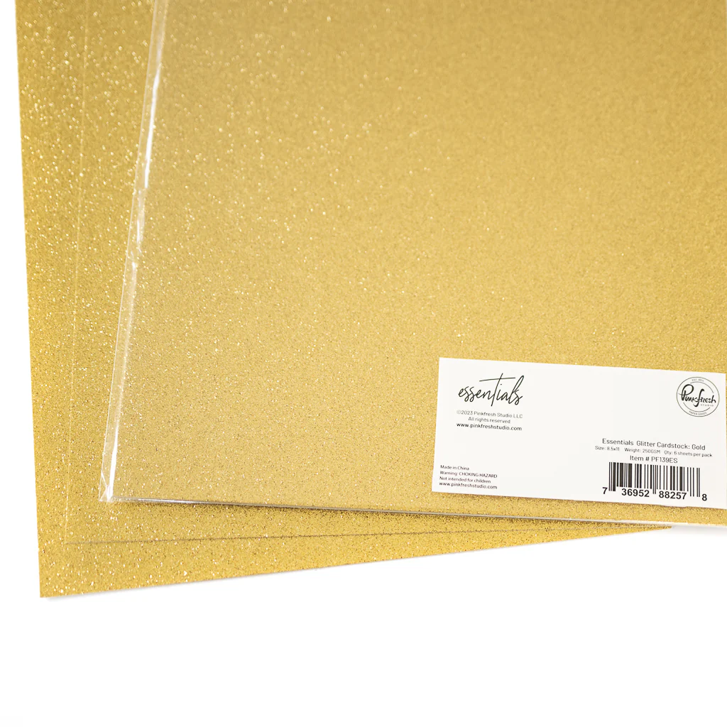 Essentials Glitter 8.5x11 Cardstock: Gold