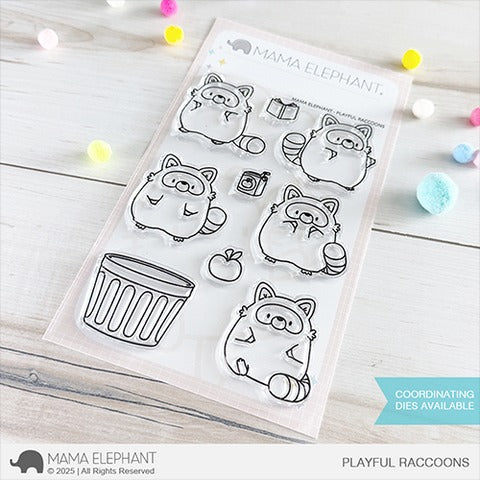 Playful Raccoons Stamp Set