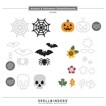 Autumn & Halloween Embellishments Etched Dies