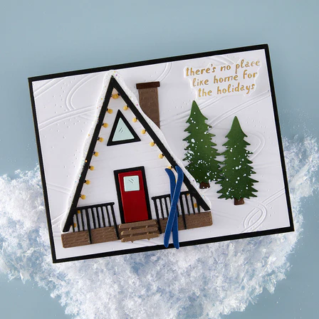 Ski Lodge Etched Dies