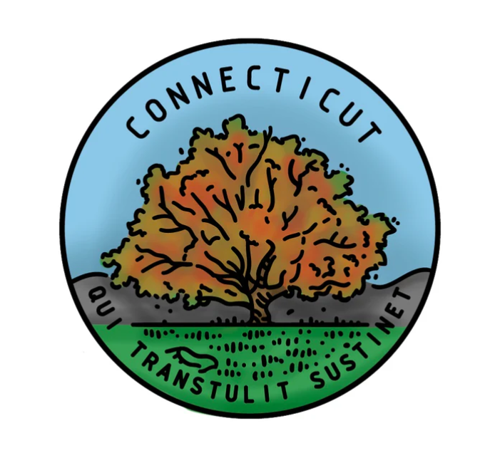 50 States Circles Stamp - Connecticut
