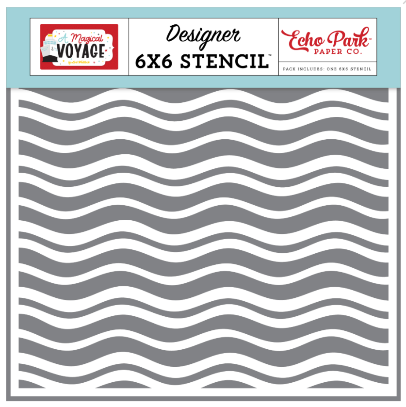 A Magical Voyage Sea Waves Stencil