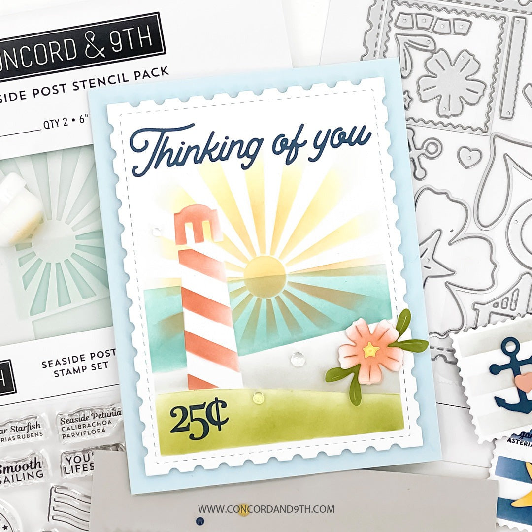 Seaside Post Stencil Pack