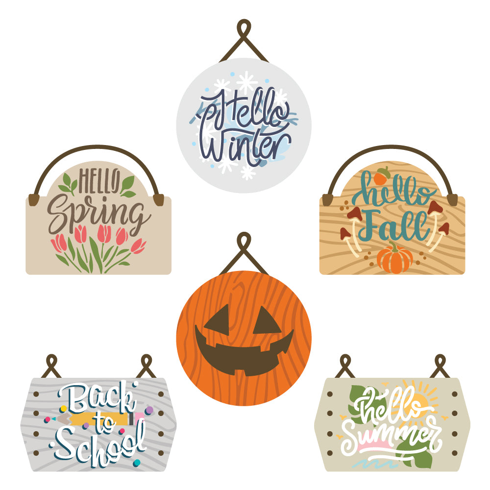 Seasonal Signs Stencil Set