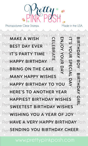 Sentiment Strips - Birthday Stamp Set
