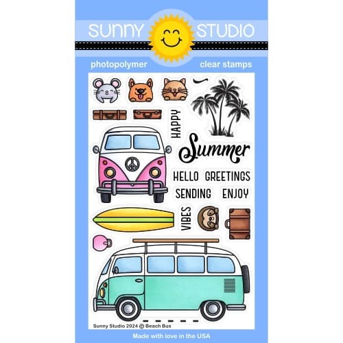 Beach Bus Stamp Set