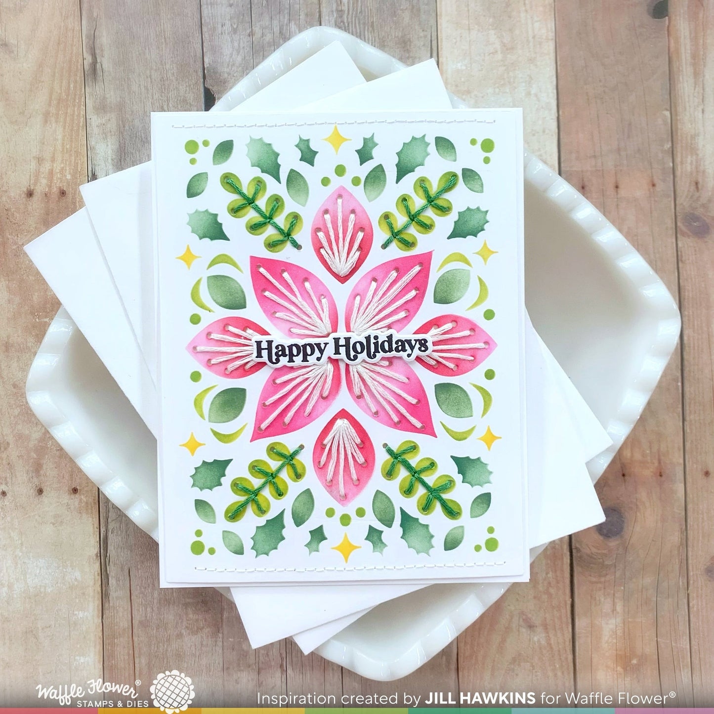 Winter Floral Stitching Die