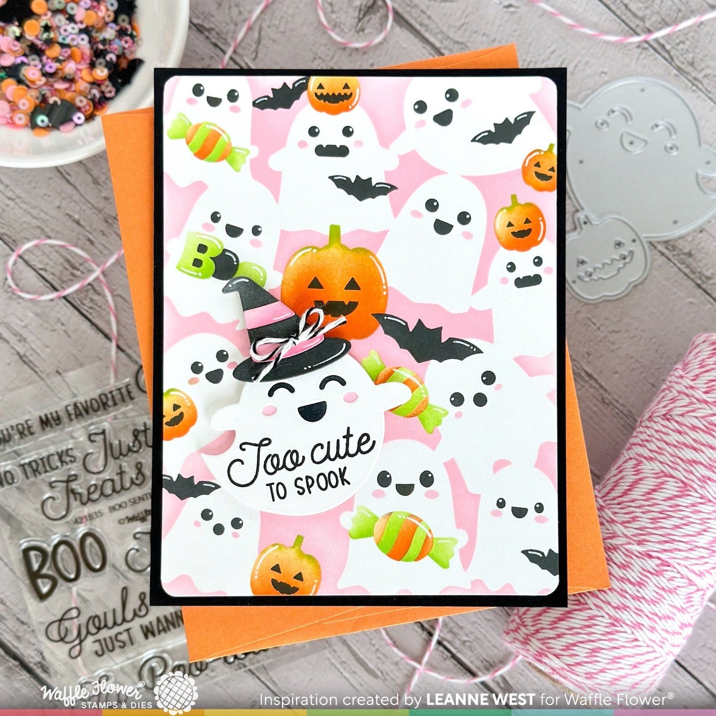 Sweet Ghosts Background Stencils