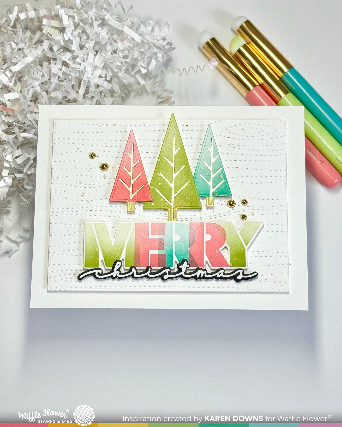 Overlapping Merry Additions Stamp Set