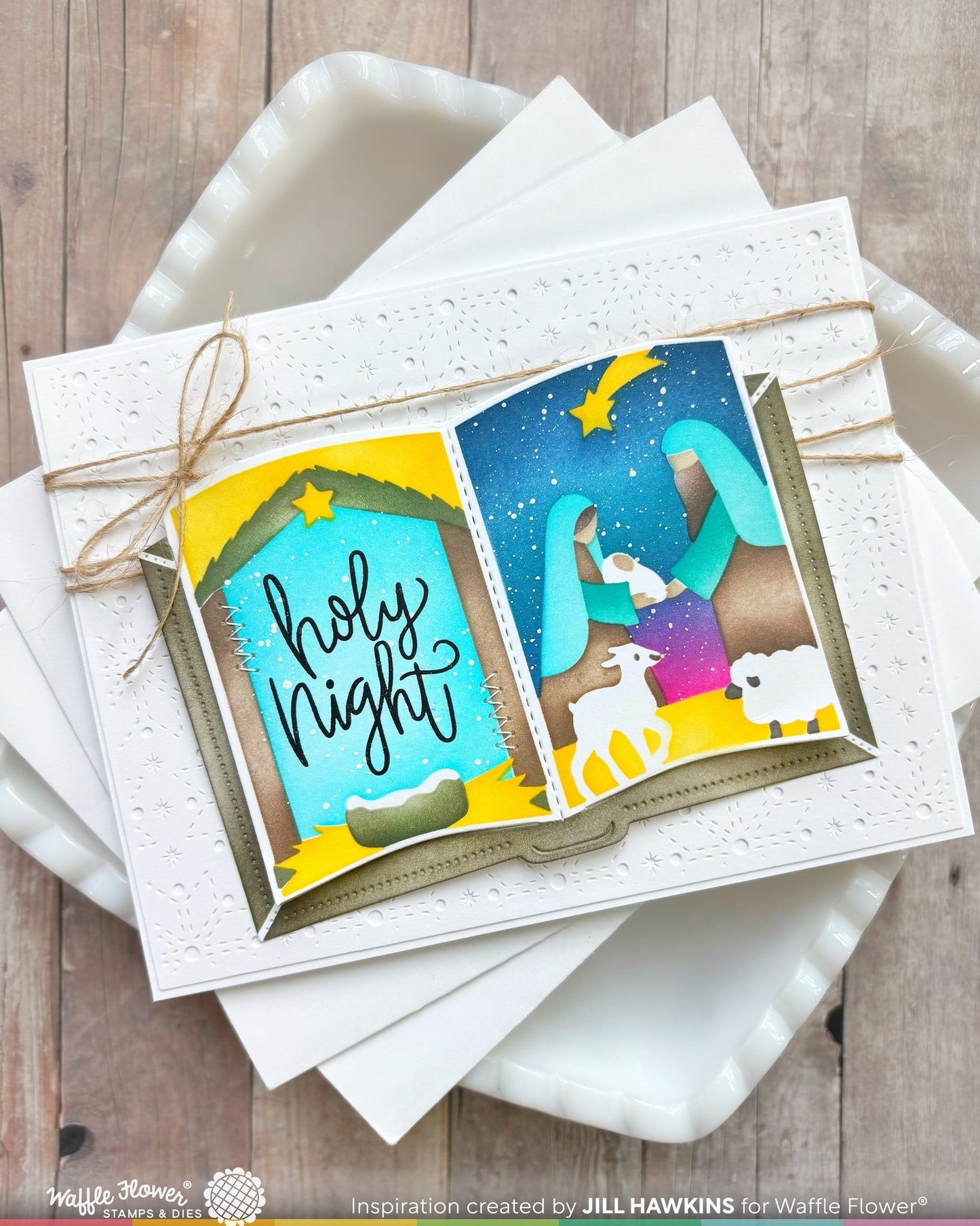Open Book Nativity Stencils