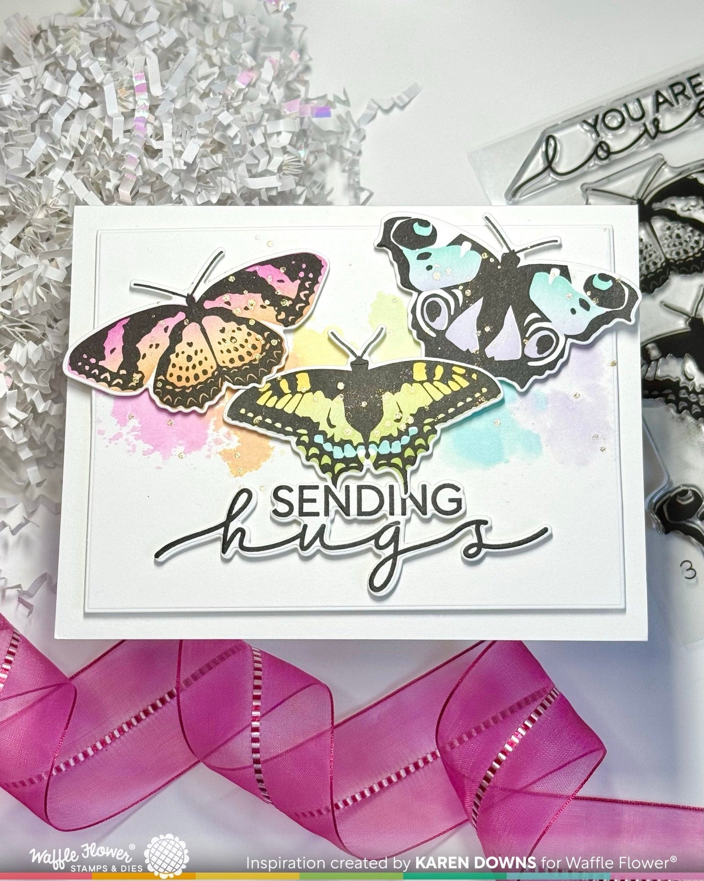 Butterfly Trio Coloring Stencil