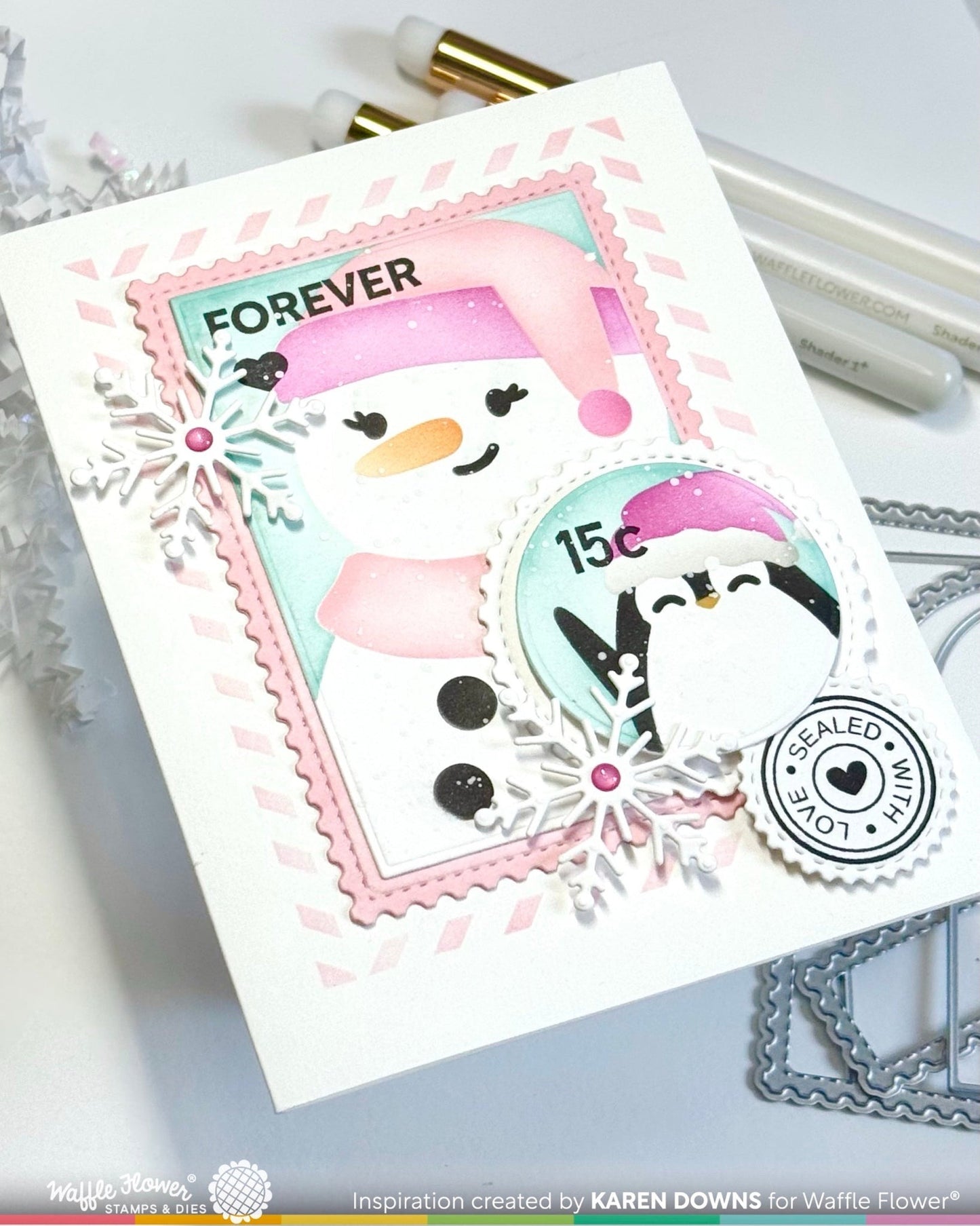 Nesting Postage Collage Stamp Set