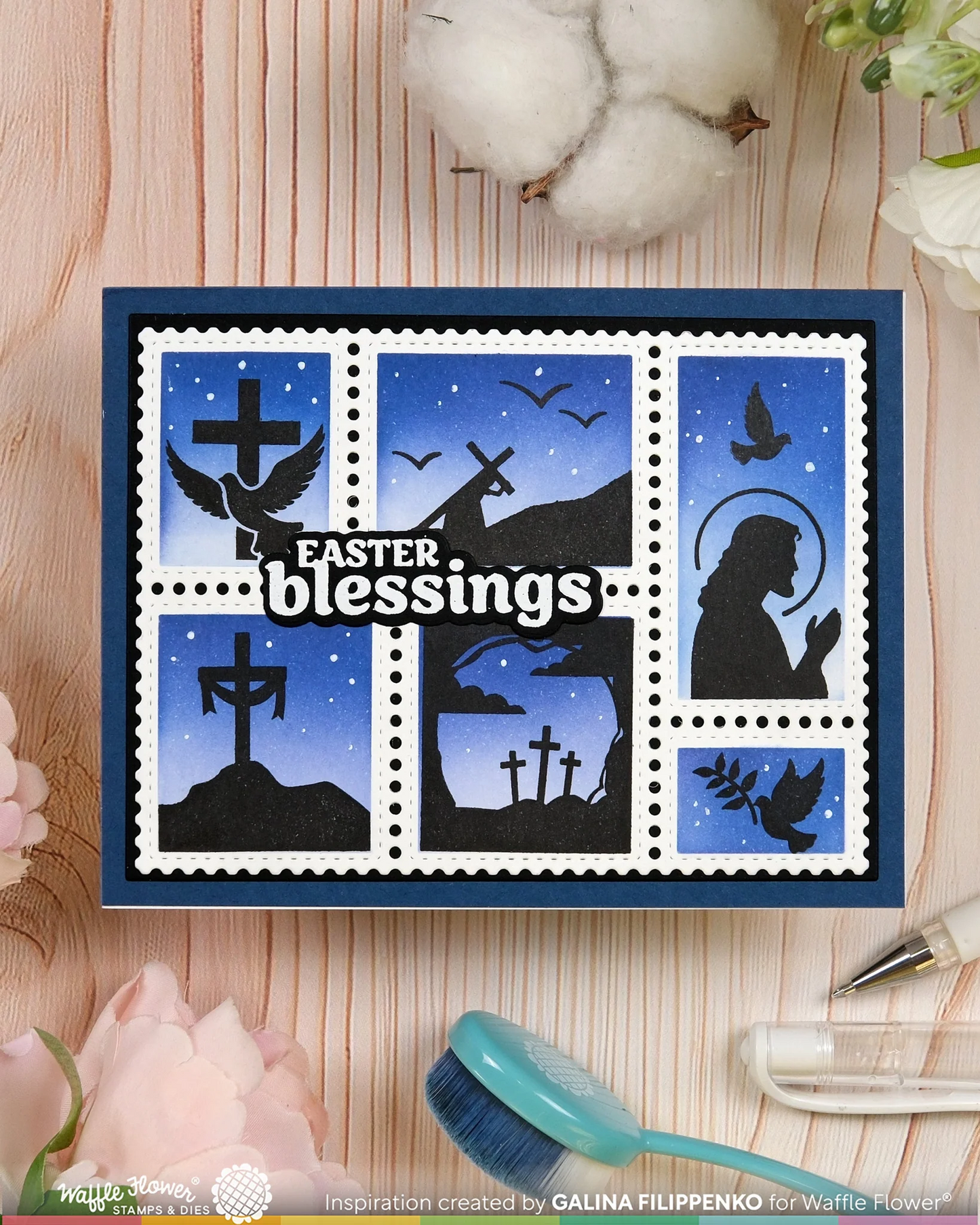 Postage Collage Easter Silhouettes Stamp Set