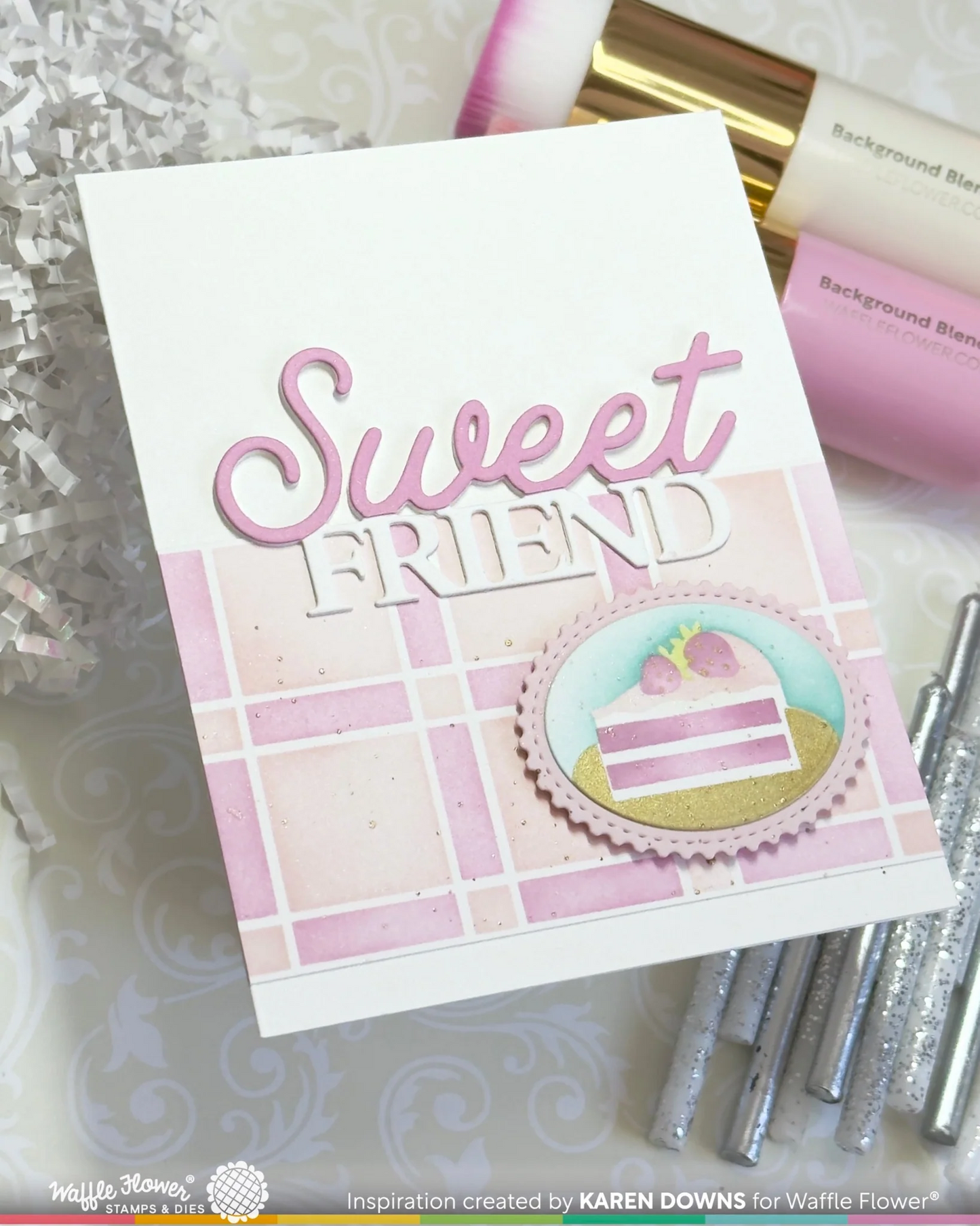 Postage Cake Slice Die-n-Stencil