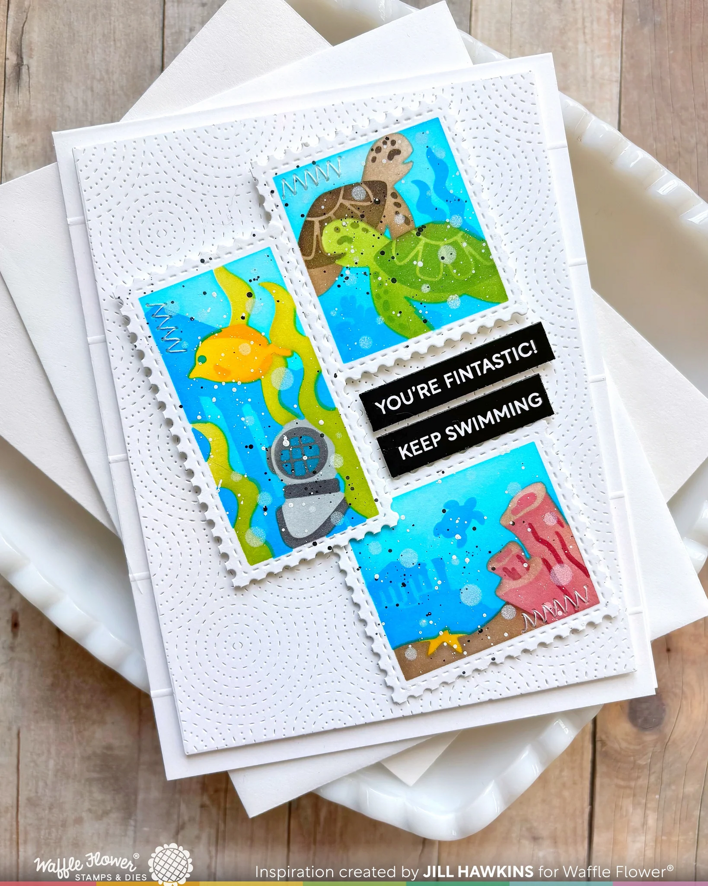 Postage Collage Under the Sea Stencil