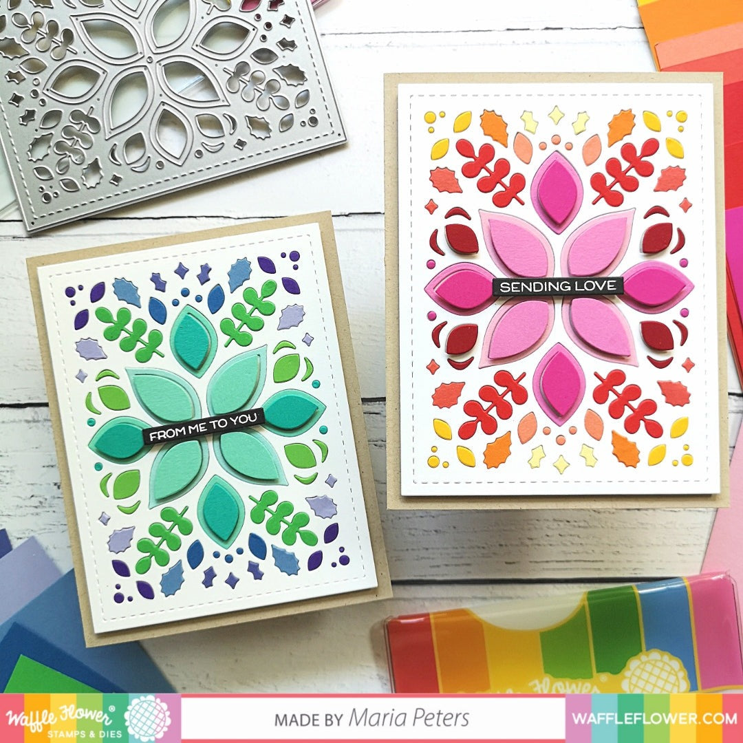 Winter Floral Panel Die