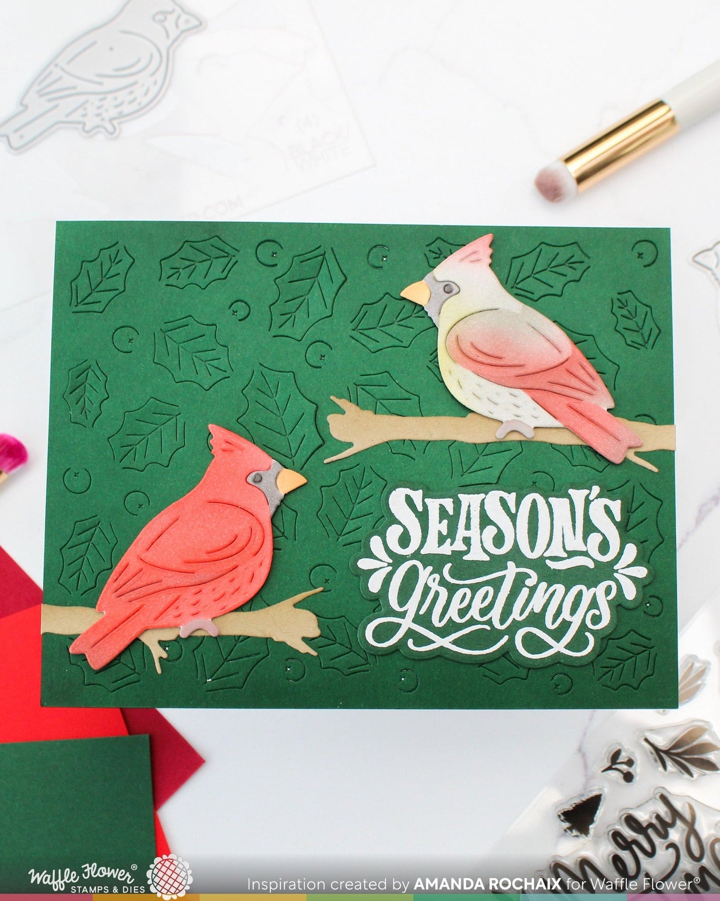 Poinsettia Frame Sentiments Stamp & Die
