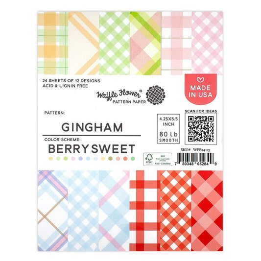 Berry Sweet Gingham Paper Pad 
