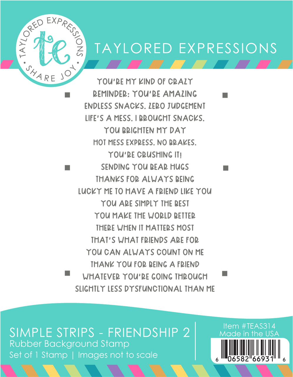 Simple Strips Stamp - Friendship 2