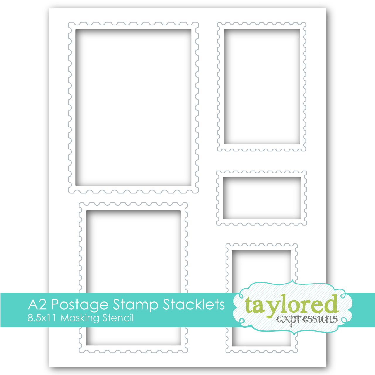 Masking Stencil - A2 Postage Stamp Stacklets