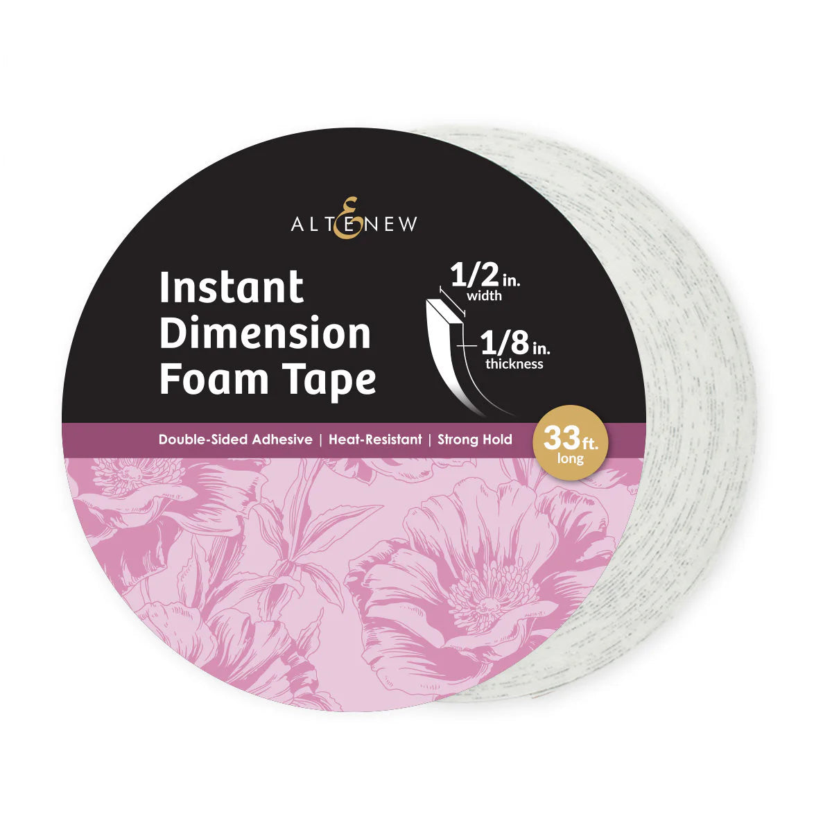Instant Dimension Foam Tape - 1/8'' x 1/2''