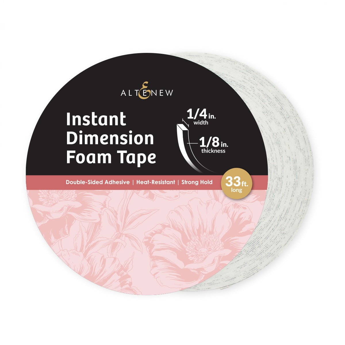 Instant Dimension Foam Tape - 1/8'' x 1/4''