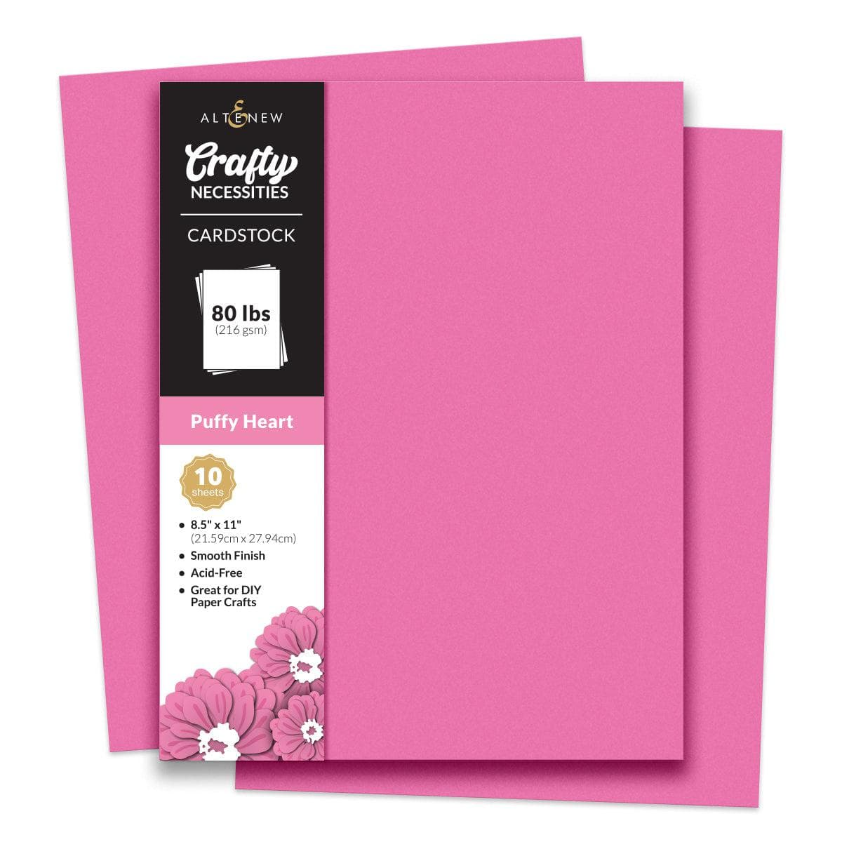 Crafty Necessities 8.5x11 Cardstock: Puffy Heart