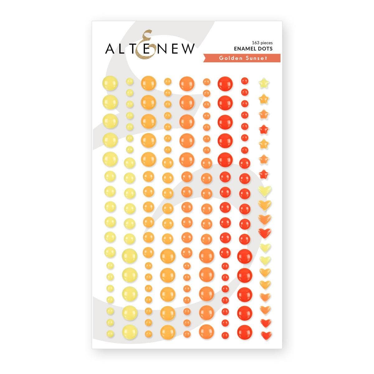 Golden Sunset Enamel Dots