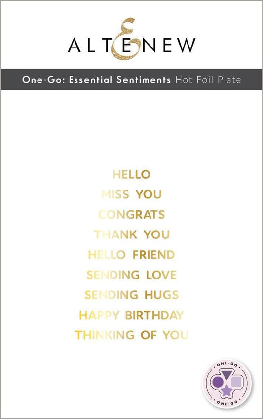 One-Go: Essential Sentiments Hot Foil Plate