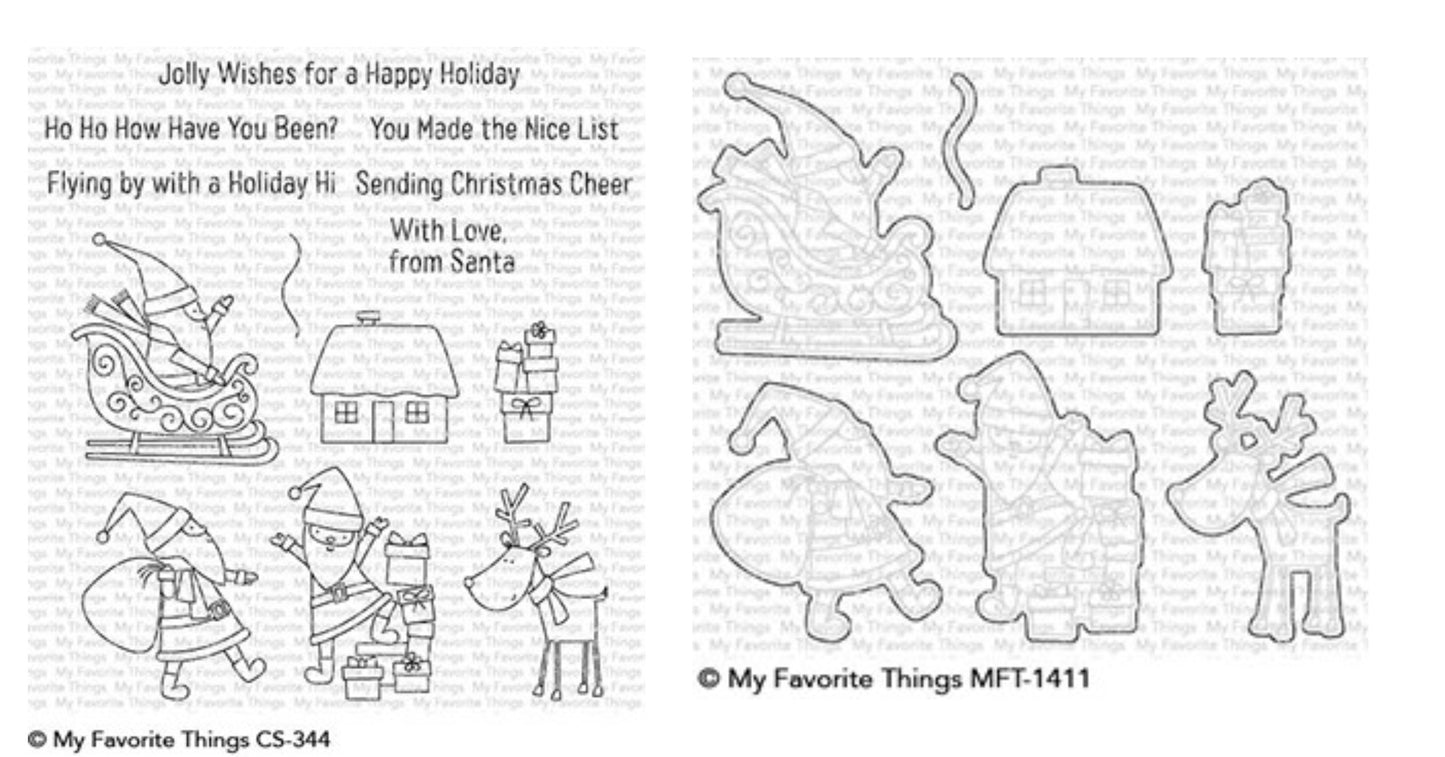 Here Comes Santa Claus Stamp & Die Bundle
