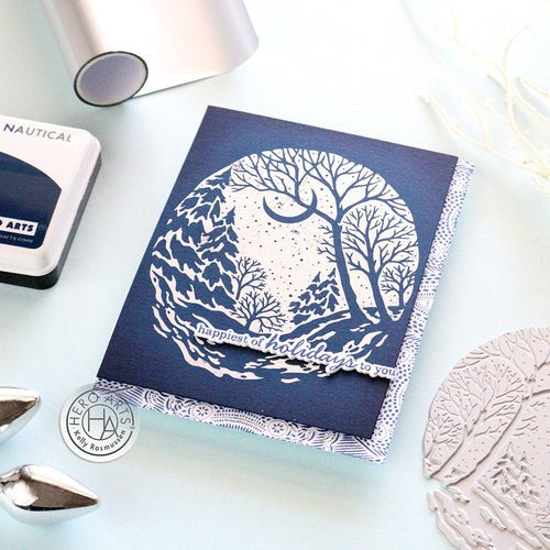 Winter Forest Letterpress + Foil Plate