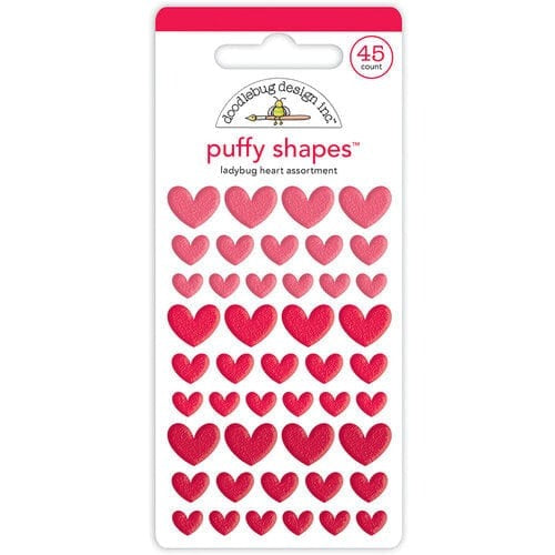 Puffy Shapes Ladybug Hearts