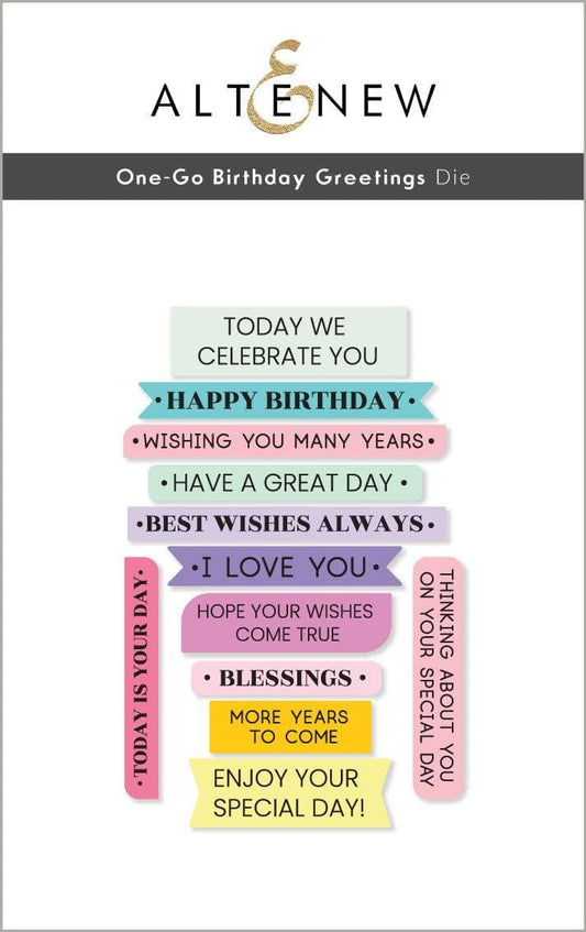 One-Go: Birthday Greetings Die