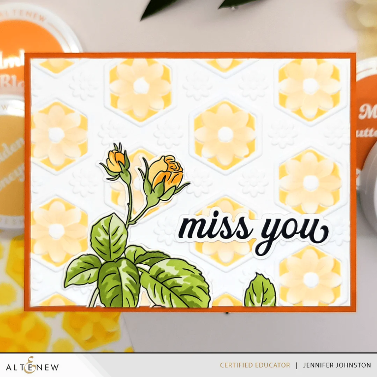 Botanical Honeycomb Embossing Folder