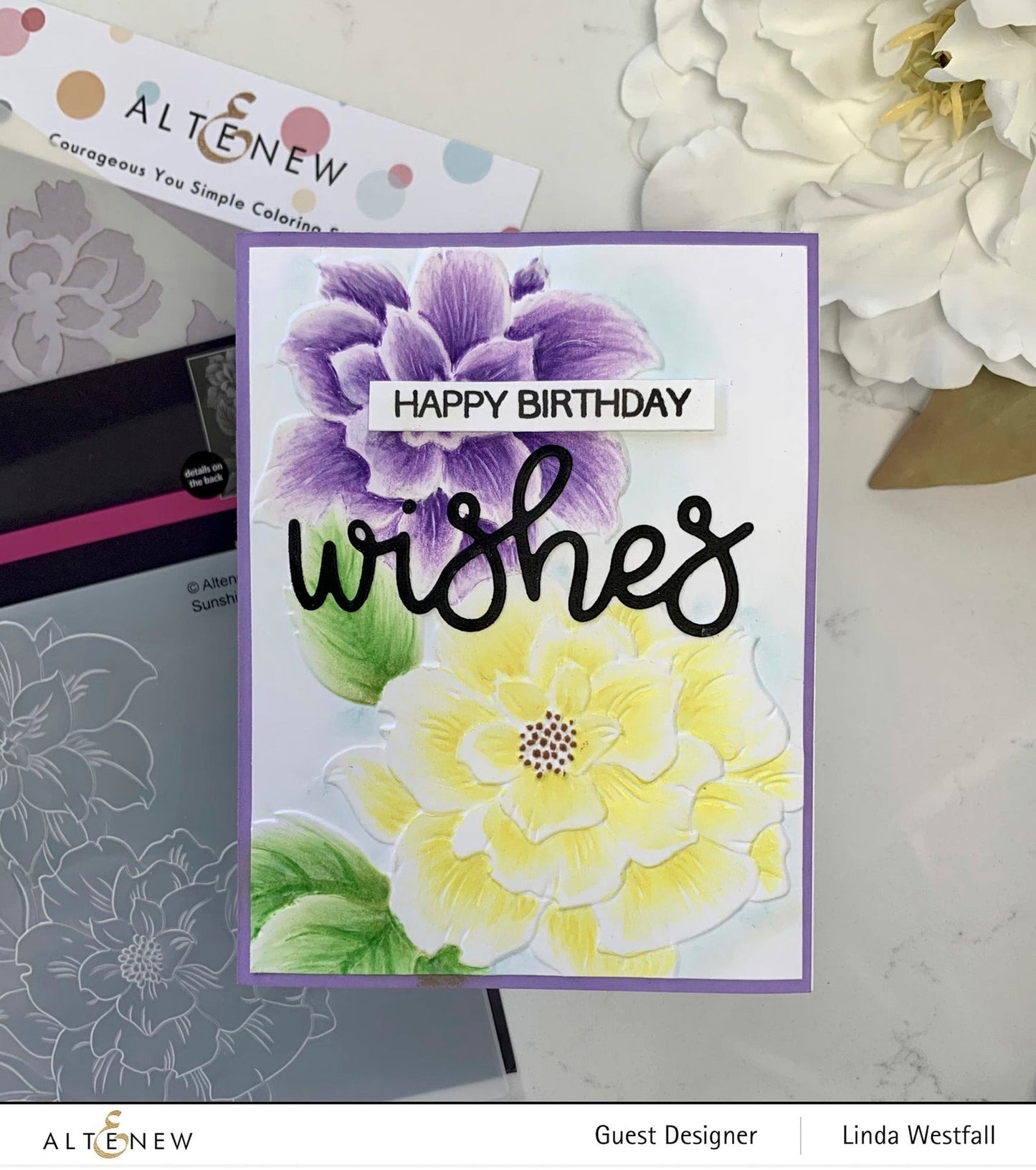 Sunshine Blossoms & Courageous You Embossing Folder