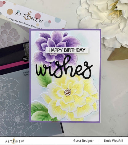 Sunshine Blossoms & Courageous You Embossing Folder 