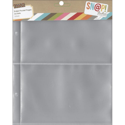 Snap! 6x8 Pocket Pages - (2) 4x6