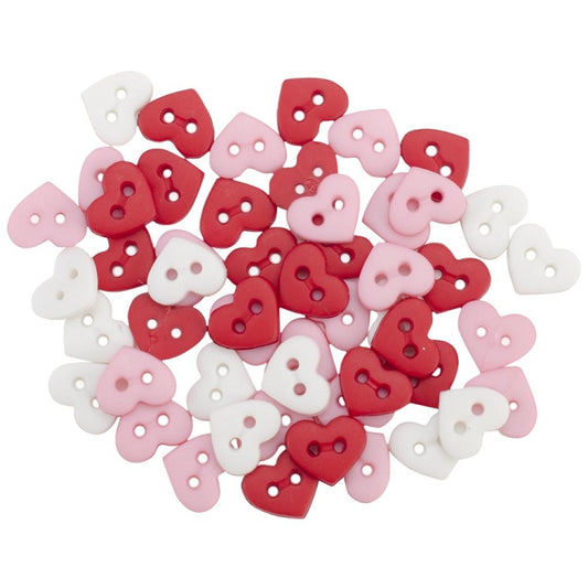 Mini Valentine's Hearts Buttons