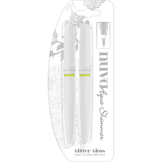 Aqua Shimmer Glitter Gloss Pens