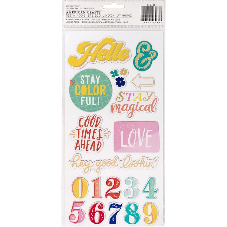 Stay Colorful Groovy Phrase Thickers