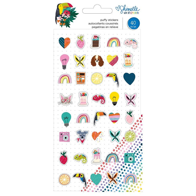 Box of Crayons Mini Puffy Stickers
